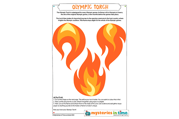 Ancient Greece olympic torch printable